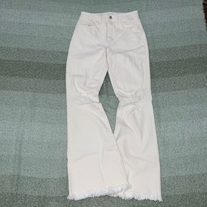 Willow & Root cream flare pants